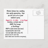 Bachelor Party Las Vegas nodigt uit Uitnodiging Briefkaart (Achterkant)