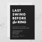 Bachelor Party Last Swing Before the Ring Minimal Kaart (Voorkant)