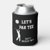 Bachelor Party Let's Par T-shirt Golfing Trip Blikjeskoeler (Blikje Voorkant)