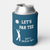 Bachelor Party Let's Par T-shirt Golfing Trip Blikjeskoeler (Blikje Voorkant)