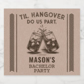 Bachelor Party Liquor Bottle Labels Likeurfles Etiket (Enkel label)