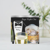 Bachelor Party Mannen jongens Night Out Drinken Tu Kaart (Staand voorkant)