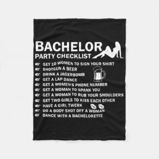 Bachelor Party Mannen Ondeugende Checklist Krijgen Fleece Deken
