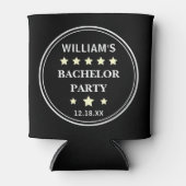 Bachelor Party Modern Typography Wedding Favor Blikjeskoeler (Voorkant)
