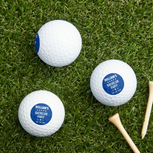 Bachelor Party Modern Typography Wedding Favor Golfballen (Insitu Gras)