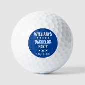 Bachelor Party Modern Typography Wedding Favor Golfballen (Voorkant)
