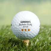 Bachelor Party Modern Wedding Favor Beer Cheers Golfballen (Insitu Shirt)