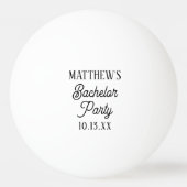 Bachelor Party Moderne Typografie Huwelijk Pingpongbal (Voorkant)