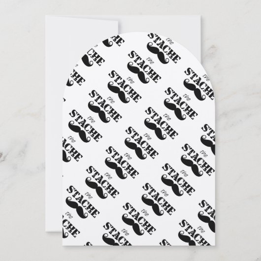 Bachelor Party Mustache Pattern Kaart (Achterkant)