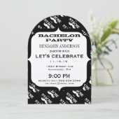 Bachelor Party Mustache Pattern Kaart (Staand voorkant)