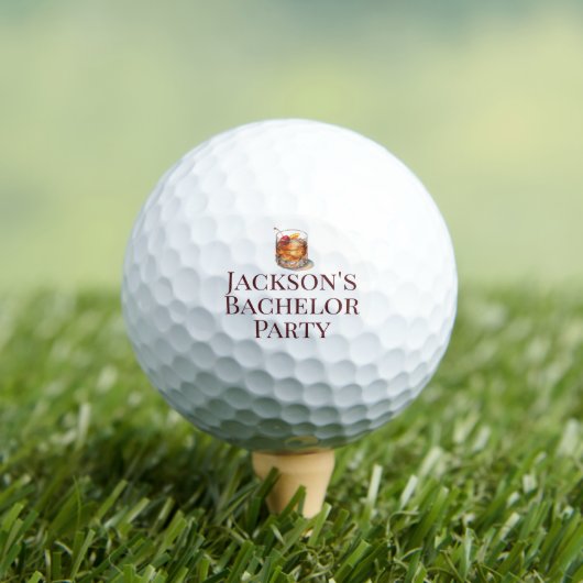 Bachelor Party Old Fashioned Drank Op Maat Golfballen (Insitu Shirt)