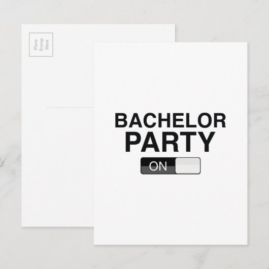 Bachelor Party on Uitnodiging Briefkaart (Voorkant / Achterkant)