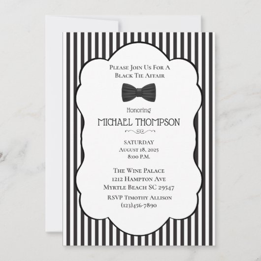 Bachelor Party over Stropdas voor bruiloft Kaart (Voorkant)