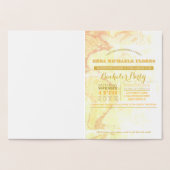 Bachelor Party paspoort gouden folie Folie Kaarten (Binnen)