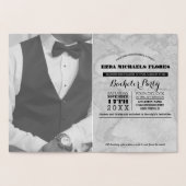 Bachelor Party paspoort zilveren folie Kaarten (Binnen)