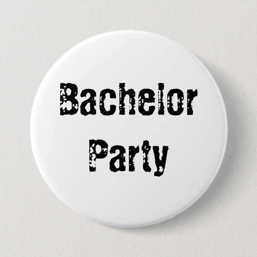 Bachelor Party Pin Button (Voorkant)