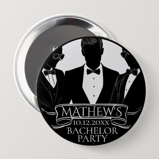 Bachelor Party Poker Chip Ronde Button 4,0 Cm (Voorkant /achterkant)