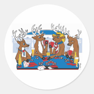 Bachelor Party Poker in Vegas Ronde Sticker