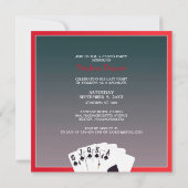 Bachelor Party Poker Suit Flat Invitation Kaart (Achterkant)