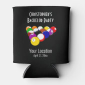 Bachelor Party Pool Ball Billards Trouwgunst Blikjeskoeler (Voorkant)