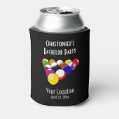 Bachelor Party Pool Ball Billards Trouwgunst Blikjeskoeler (Blikje Achterkant)