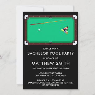 Bachelor Party Pool Billards Kaart
