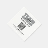 Bachelor Party QR Code Drink Kopen Team Bruidegom  Servet (Hoek)