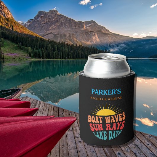 Bachelor Party Retro Sun Zwart Blikjeskoeler