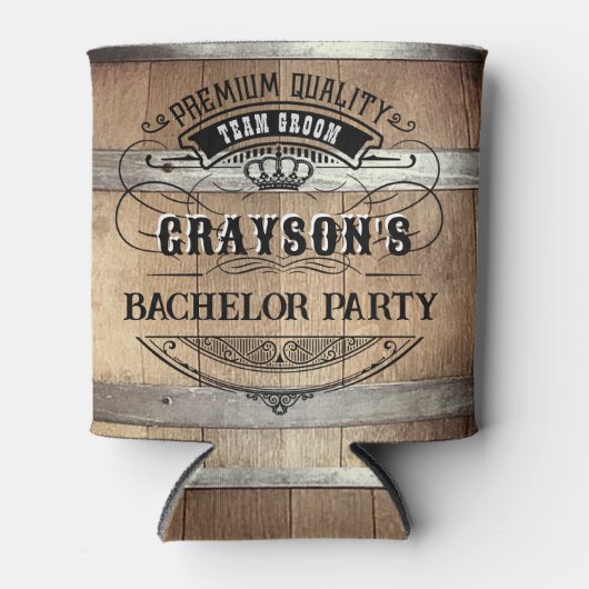 Bachelor Party Rustic Bourbon Barrel Koelbox Blikjeskoeler (Voorkant)