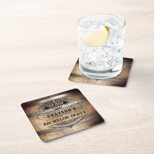 Bachelor Party Rustic Kartonnen Onderzetters (Insitu)