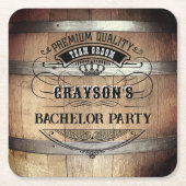 Bachelor Party Rustic Kartonnen Onderzetters (Voorkant)