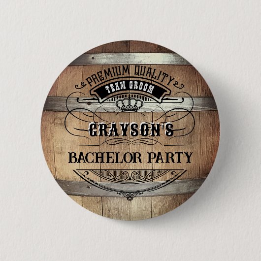 Bachelor Party Rustic Ronde Button 5,7 Cm (Voorkant)