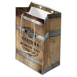 Bachelor Party Rustic Whiskey Barrel Medium Cadeauzakje