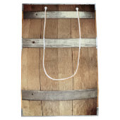 Bachelor Party Rustic Whiskey Barrel Medium Cadeauzakje (Achterkant)