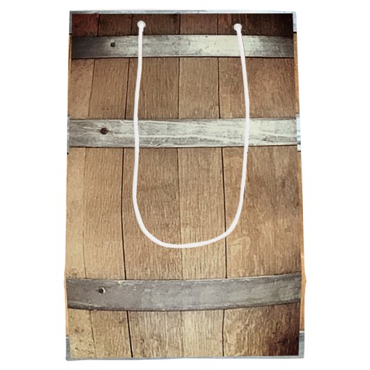 Bachelor Party Rustic Whiskey Barrel Medium Cadeauzakje (Achterkant)