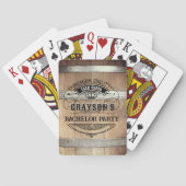 Bachelor Party Rustic Whiskey Barrel Pokerkaarten (Achterkant)
