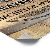 Bachelor Party Rustic Whiskey Barrel Poster (Hoek)