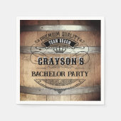 Bachelor Party Rustic Whiskey Barrel Servet (Voorkant)