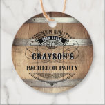 Bachelor Party Rustic Whiskey Bedankjes Labels<br><div class="desc">Creëer je eigen bachelorpartij gunst tags! Aangepast met je eigen tekst. U kunt dit ontwerp verder aanpassen door de "pas verder"verbinding aan indien gewenst.</div>