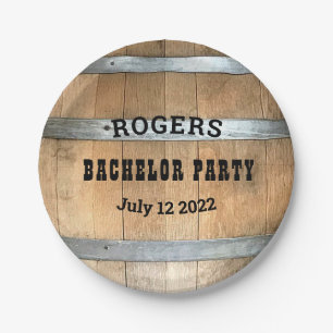 Bachelor Party Ruw Whiskey Vat Papieren Bordje