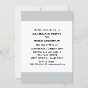 Bachelor Party Sjabloon Kaart