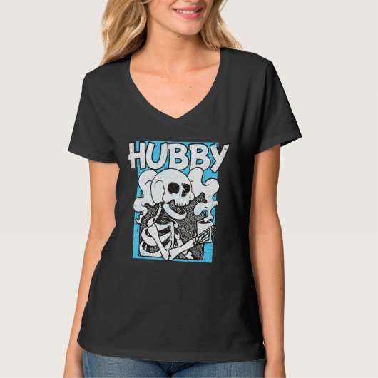 Bachelor Party Skeleton Drinking Coffee New Husban T-shirt (Voorkant)