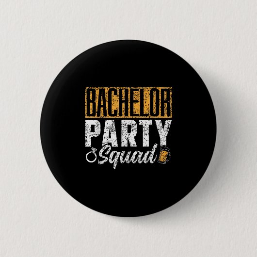 Bachelor Party Squad Bruid Bruidegom Team _1  Ronde Button 5,7 Cm (Voorkant)