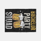 Bachelor Party Squad Bruid Bruidegom Team _4 Fleece Deken (Voorkant (Horizontaal))