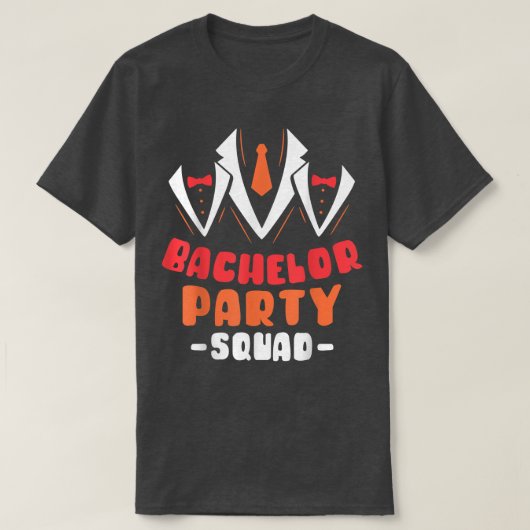 Bachelor Party Squad Groom Bride Team T-shirt (Design voorkant)