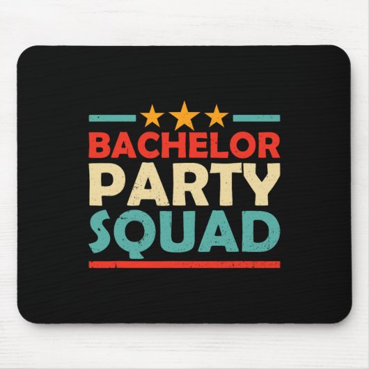 Bachelor Party Squad Team Bruid Bruidegom 1  Muismat (Voorkant)