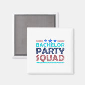 Bachelor Party Squad Team Bruid Bruidegom 2 Magneet (Voorkant / Achterkant)