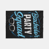 Bachelor Party Squad Team Bruid Bruidegom  Fleece Deken (Voorkant (Horizontaal))