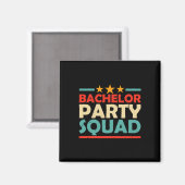 Bachelor Party Squad Team Bruid Groom 1 Magneet (Voorkant / Achterkant)