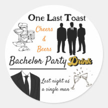 Bachelor party sticker